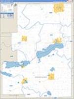 Green Lake, Wi Carrier Route Wall Map